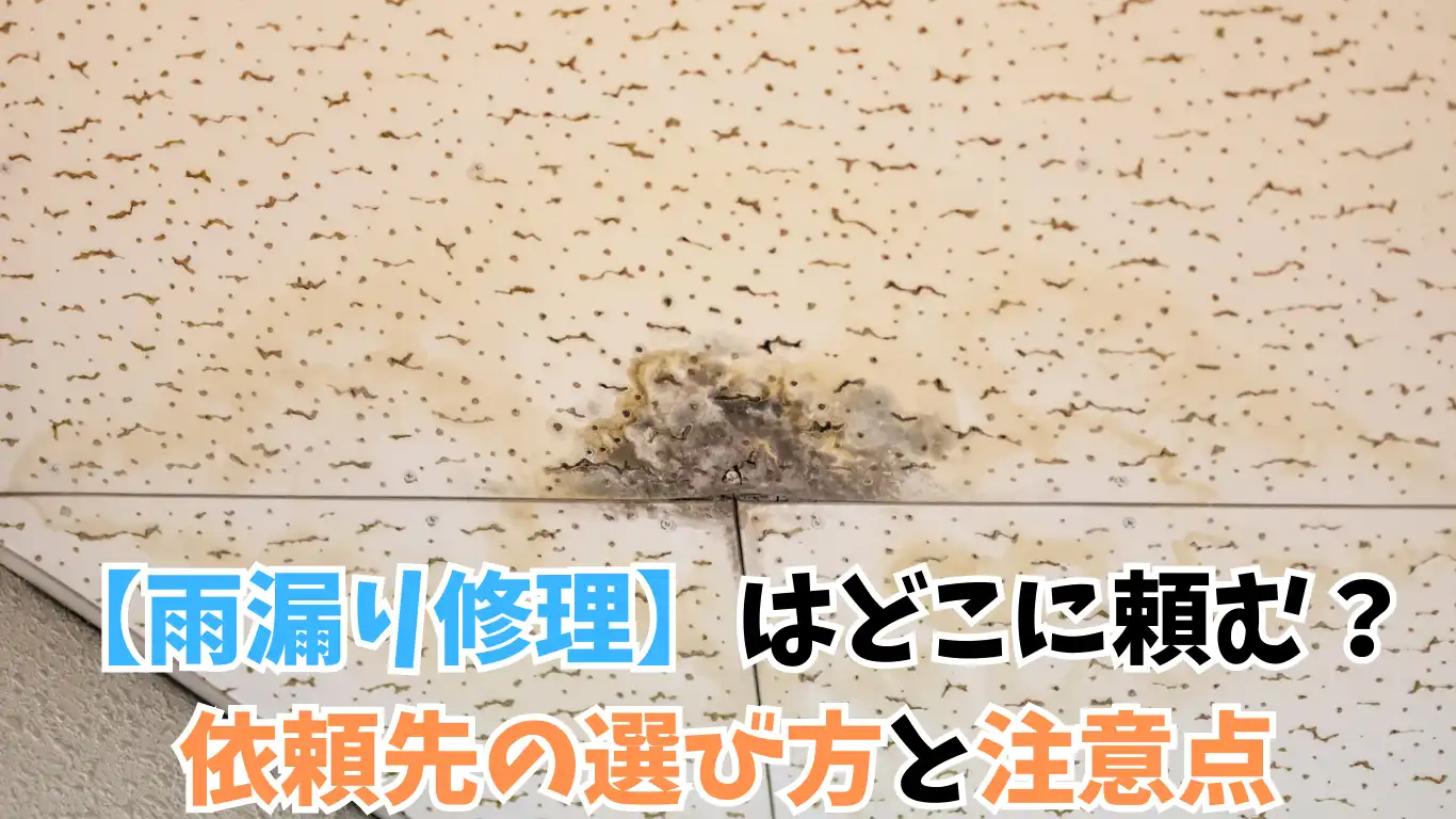 【雨漏り修理】はどこに頼む？依頼先の選び方と注意点