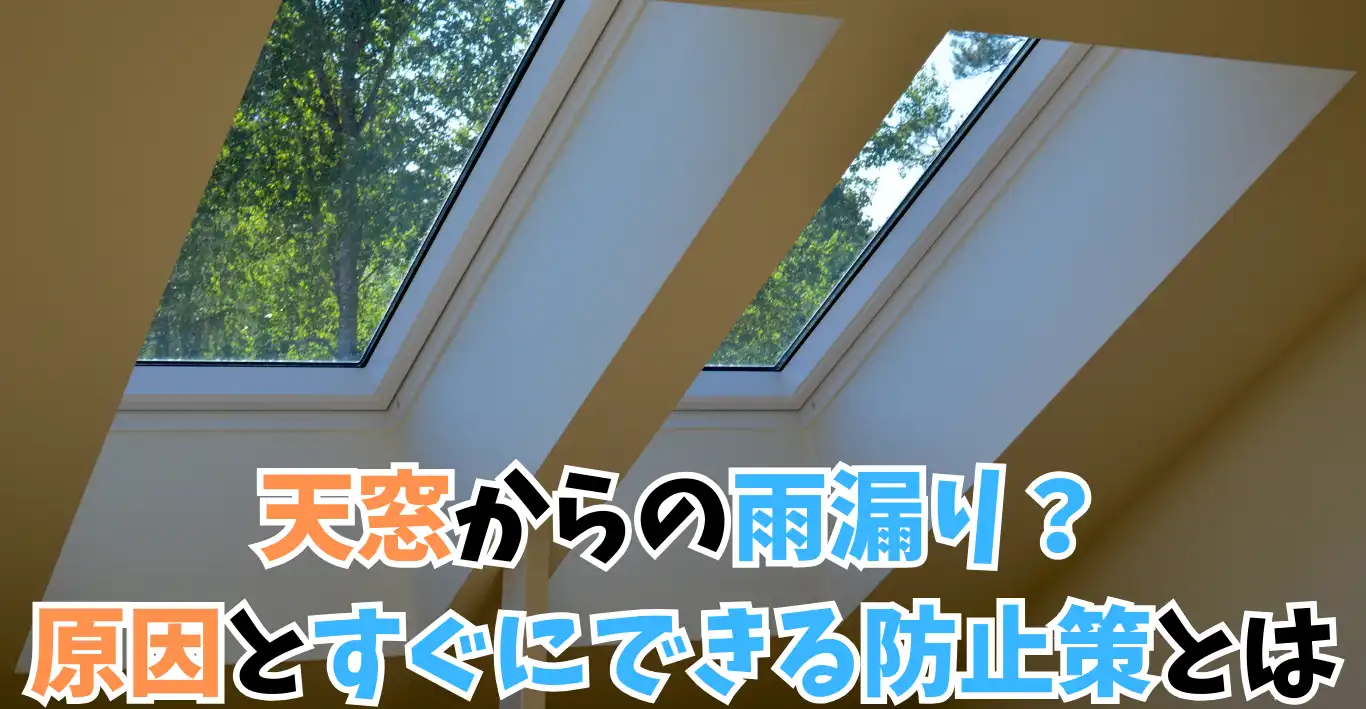 天窓からの雨漏り？原因とすぐにできる防止策とは
