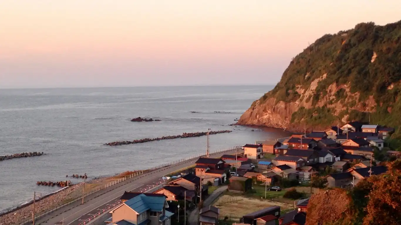 海沿いの住宅街