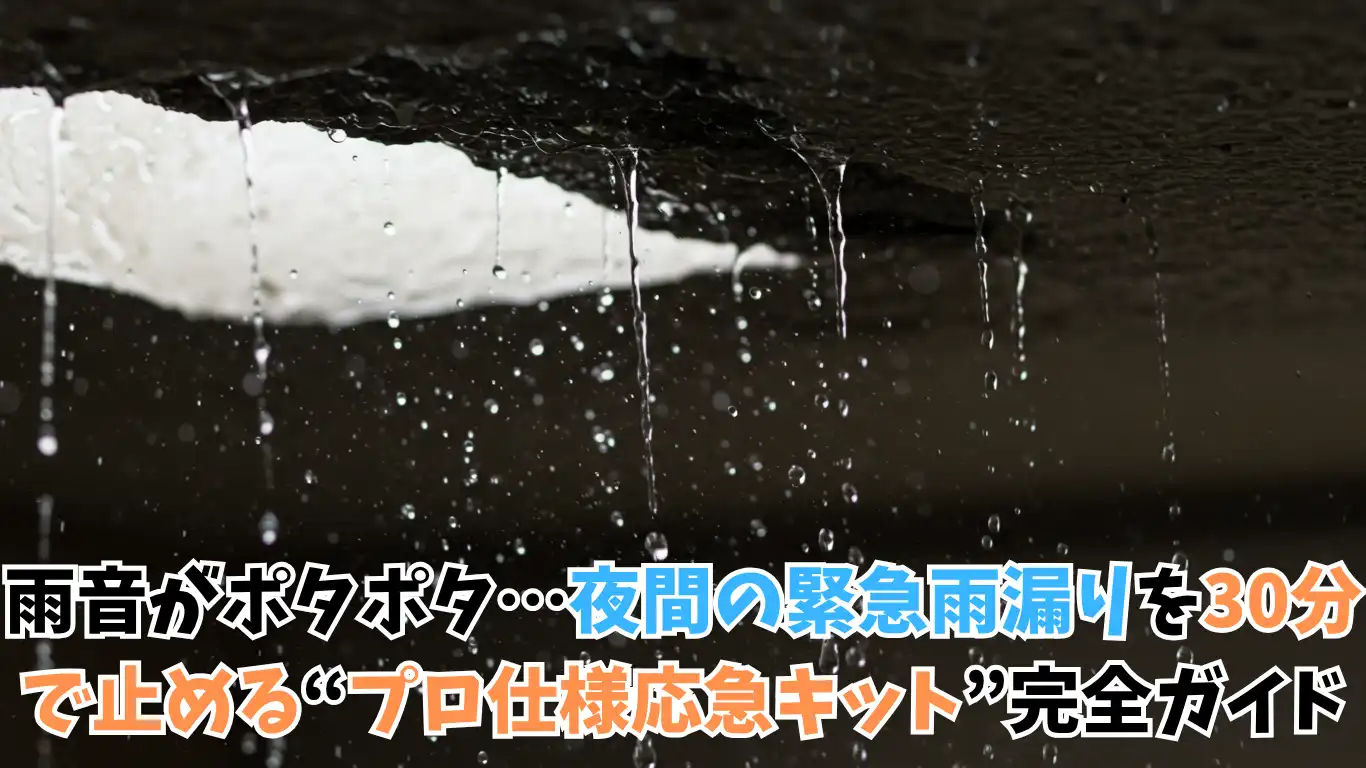雨音がポタポタ…夜間の緊急雨漏りを30分で止める“プロ仕様応急キット”完全ガイド【2025】