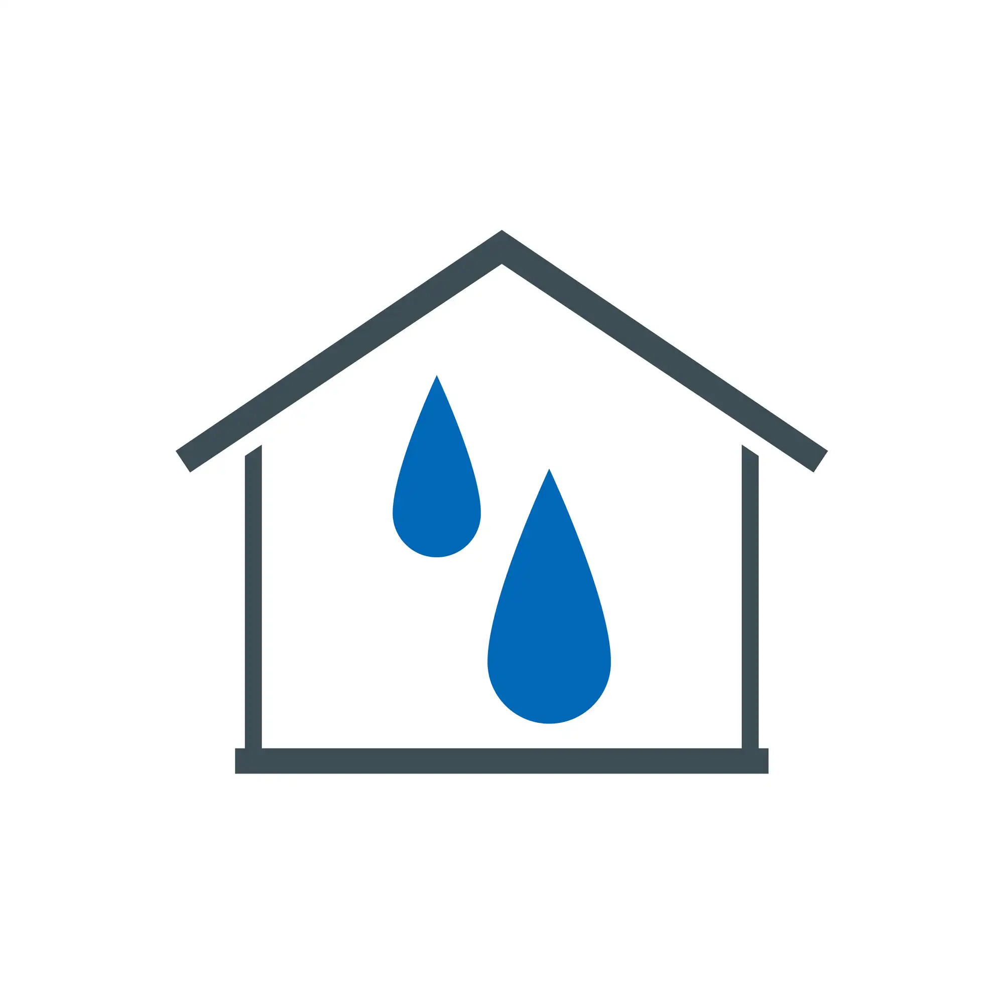 家が雨漏りする様子を表したアイコン